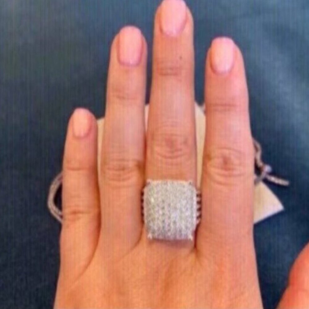 David Yurman Wheaton® Ring in Sterling Silver with Pavé Diamonds size7